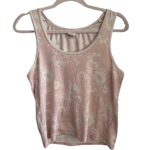 Lucky Brand pink floral tank top size XS